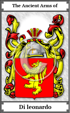 Di leonardo Family Crest Download (JPG)  Book Plated - 150 DPI